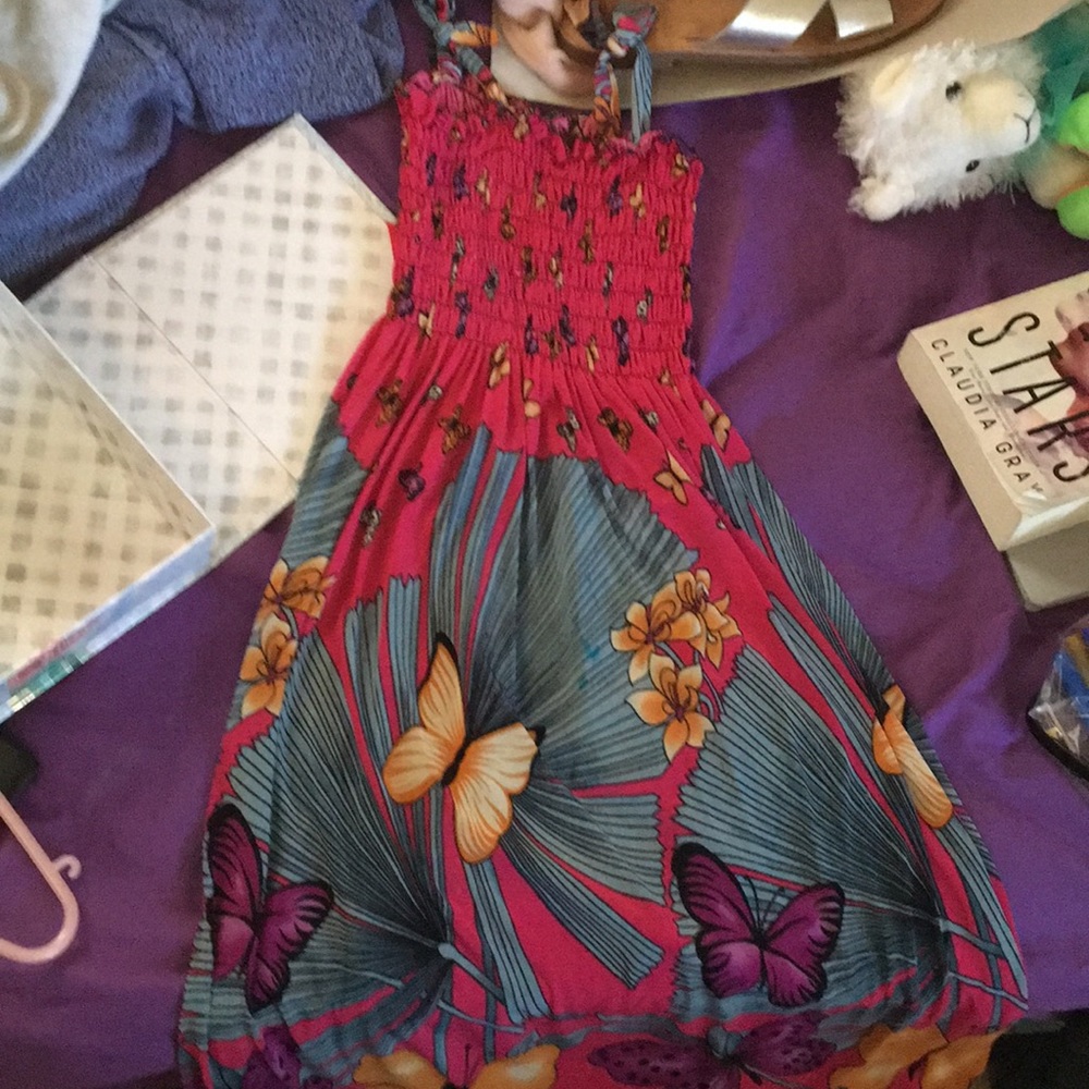 Cute butterfly print summer dress